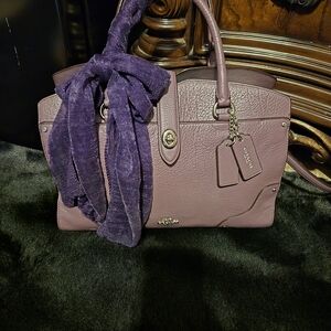 Coach Mercer 30 Satchel Lite Purple Leather Handbag